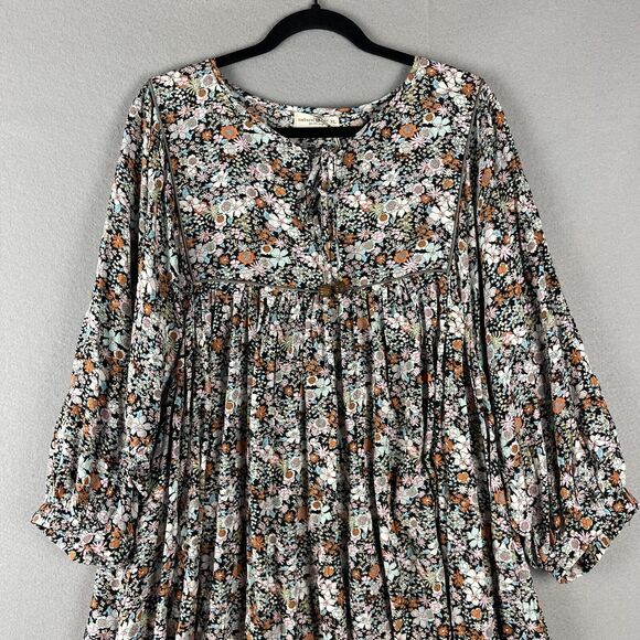 Natural Life Floral Dress Womens XL Pleated Boho Peasant Cottagecore Fairy NWT - Picture 2 of 14